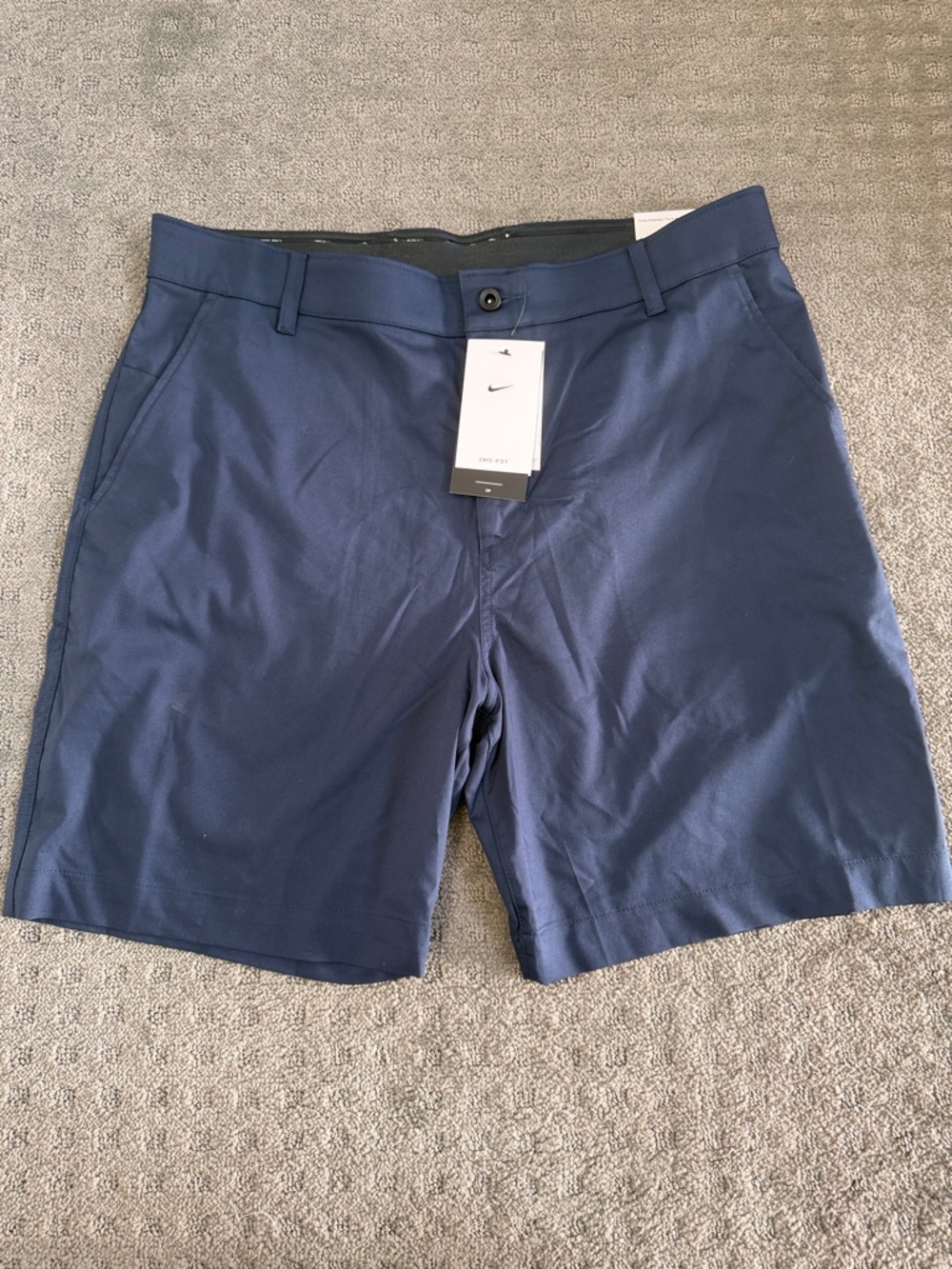 Nike Men’s Navy Flat-Front Golf Shorts